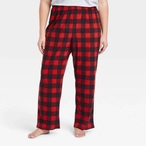 Red and Black Plaid Pajama Pants